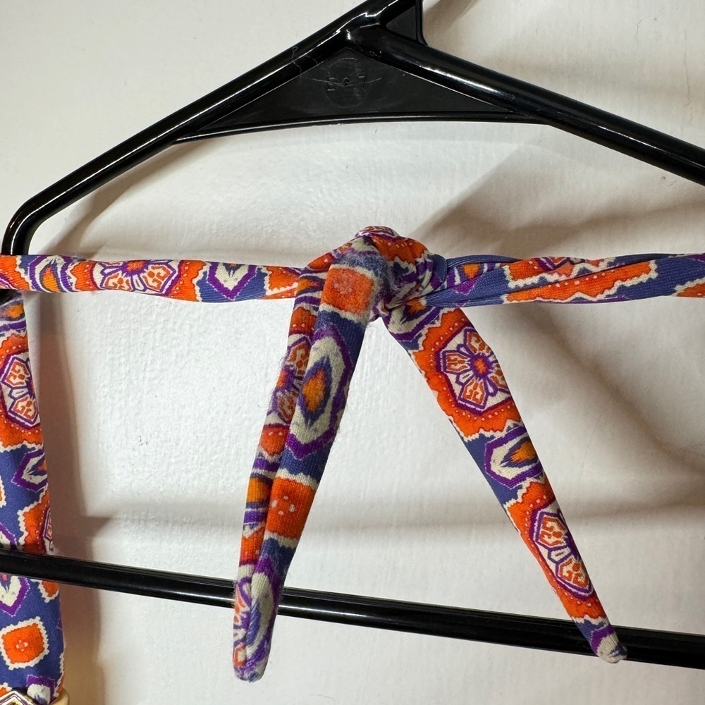 OndadeMar Orange & Purple Patterned Triangle Bikini Top - Picture 10 of 15